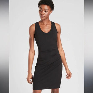 Athleta women’s dress with built in bra and cups racerback black size xxs